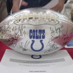 Colts Team Stamped Football for Silent Auction