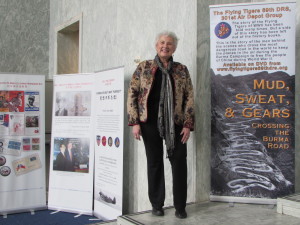 Susan Makris and the 69th Banner