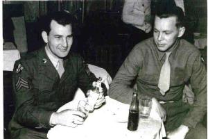 Stu Fontaine (left) - 1945